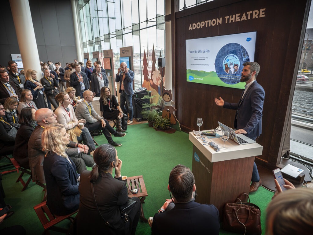 Lukas Lunow hosting one of his sessions during recent Salesforce Basecamp Stockholm event.