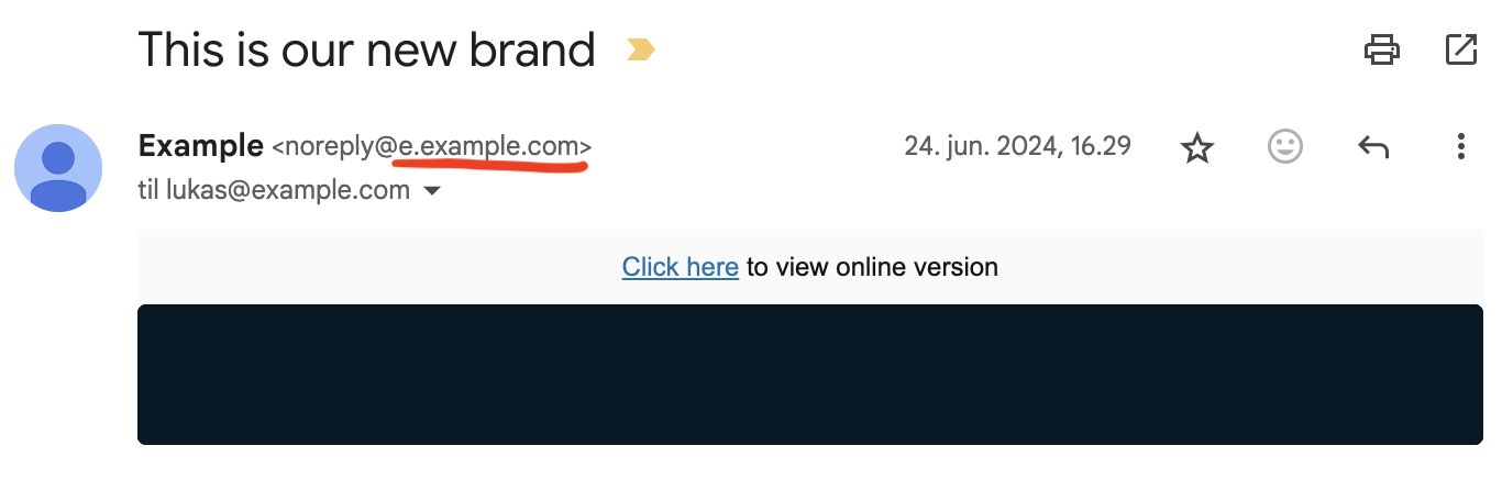 Sending emails in SFMC from existing domain